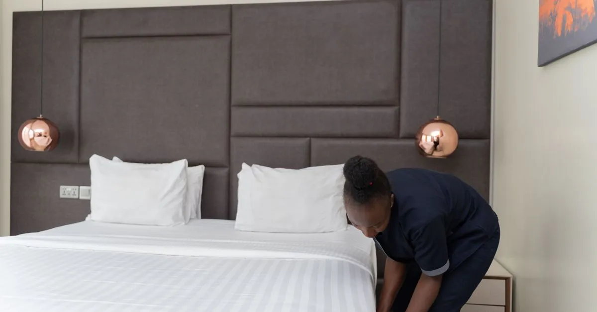 Hotel manager welcoming guests