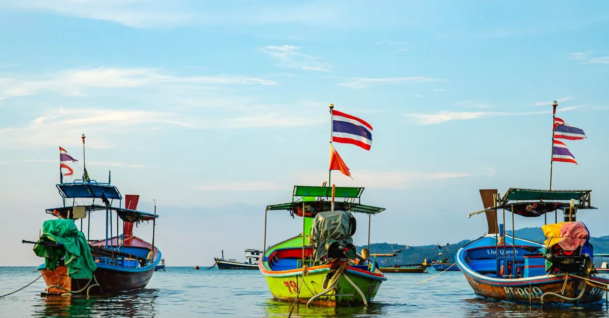 Traditional fishing boats in Thailand